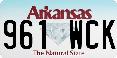 AR license plate 961WCK