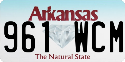 AR license plate 961WCM