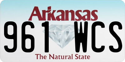 AR license plate 961WCS