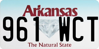 AR license plate 961WCT