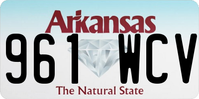 AR license plate 961WCV