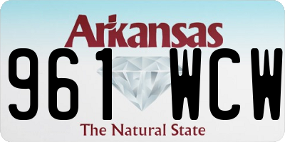 AR license plate 961WCW