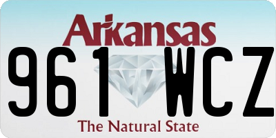 AR license plate 961WCZ
