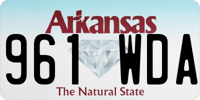AR license plate 961WDA
