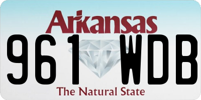 AR license plate 961WDB