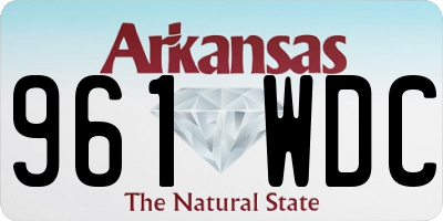 AR license plate 961WDC