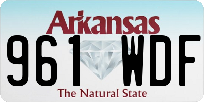 AR license plate 961WDF