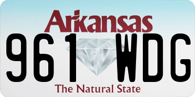AR license plate 961WDG