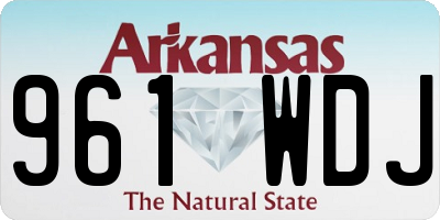 AR license plate 961WDJ