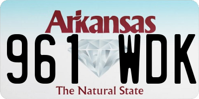 AR license plate 961WDK