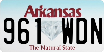 AR license plate 961WDN