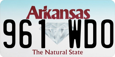 AR license plate 961WDO