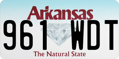 AR license plate 961WDT