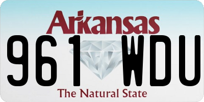 AR license plate 961WDU