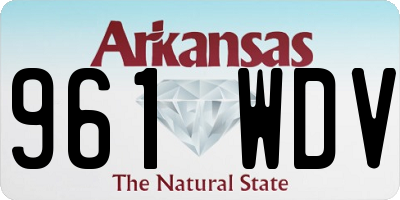 AR license plate 961WDV