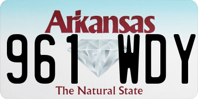 AR license plate 961WDY