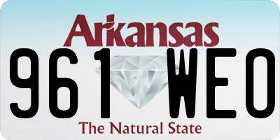 AR license plate 961WEO