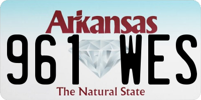 AR license plate 961WES