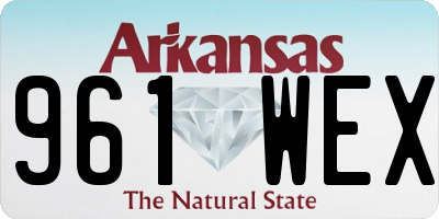 AR license plate 961WEX