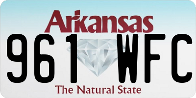 AR license plate 961WFC