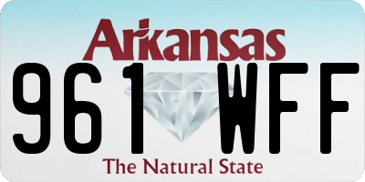 AR license plate 961WFF