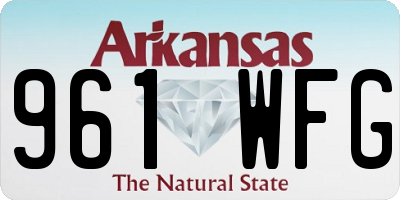 AR license plate 961WFG