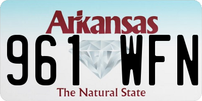 AR license plate 961WFN