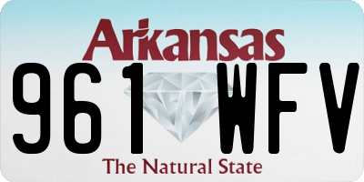 AR license plate 961WFV