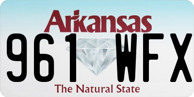 AR license plate 961WFX