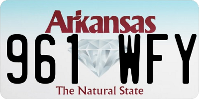AR license plate 961WFY