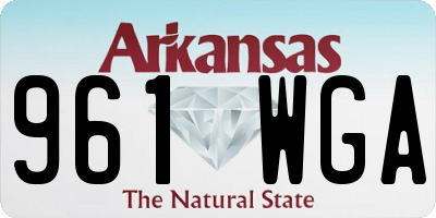 AR license plate 961WGA