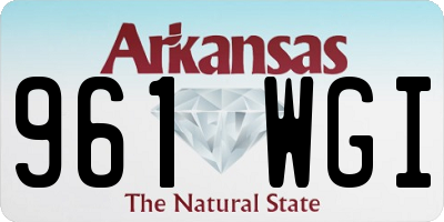 AR license plate 961WGI