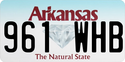 AR license plate 961WHB