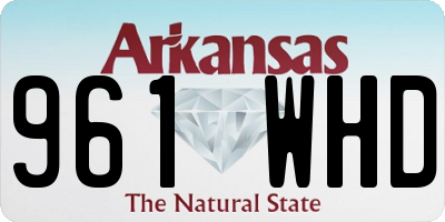 AR license plate 961WHD