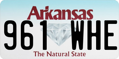 AR license plate 961WHE