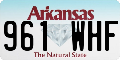 AR license plate 961WHF