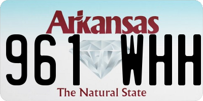 AR license plate 961WHH