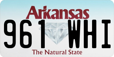 AR license plate 961WHI