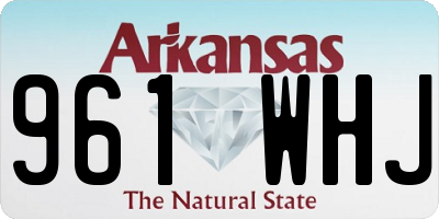 AR license plate 961WHJ