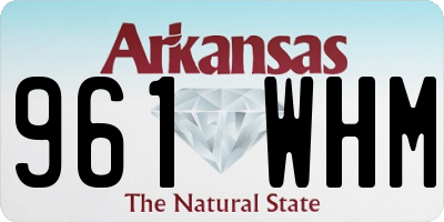 AR license plate 961WHM