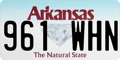 AR license plate 961WHN