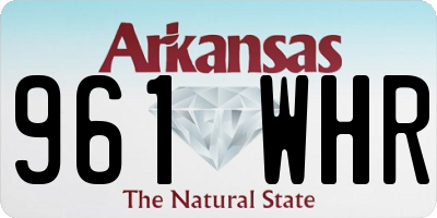 AR license plate 961WHR