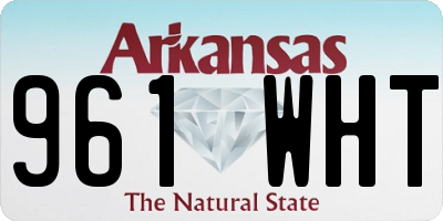 AR license plate 961WHT