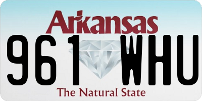 AR license plate 961WHU