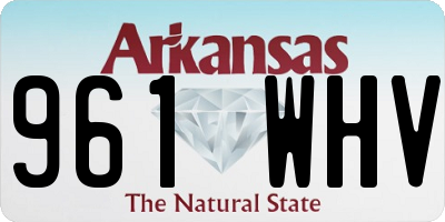 AR license plate 961WHV
