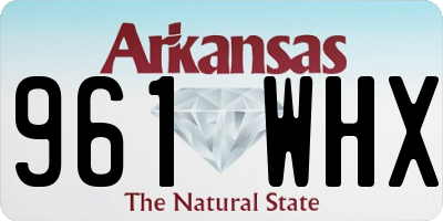 AR license plate 961WHX