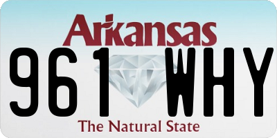 AR license plate 961WHY