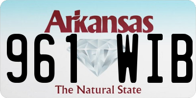 AR license plate 961WIB