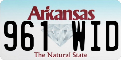 AR license plate 961WID