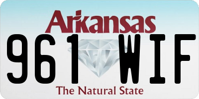 AR license plate 961WIF